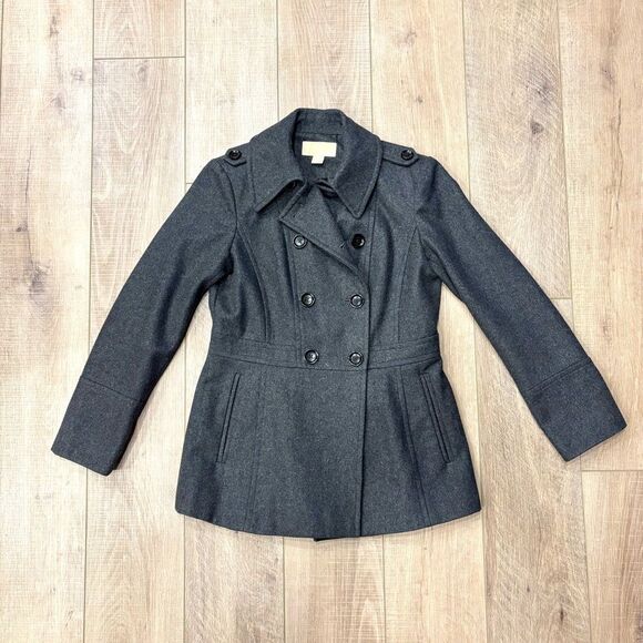 Michael Kors Wool-blend Pea Coat - Picture 1 of 13